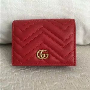 Gucci Marmont Card Case Wallet [RED]